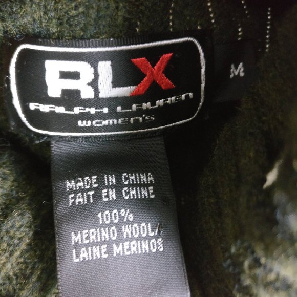 Army Green 100% Merino Wool Military Cargo Turtleneck Sweater, Forest Green, M - Picture 5 of 6